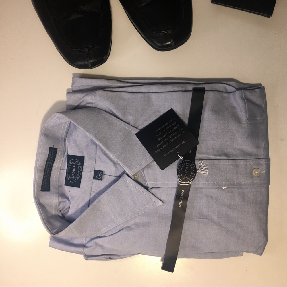 Saddles men’s dress shirt NWT 17.5 33/34